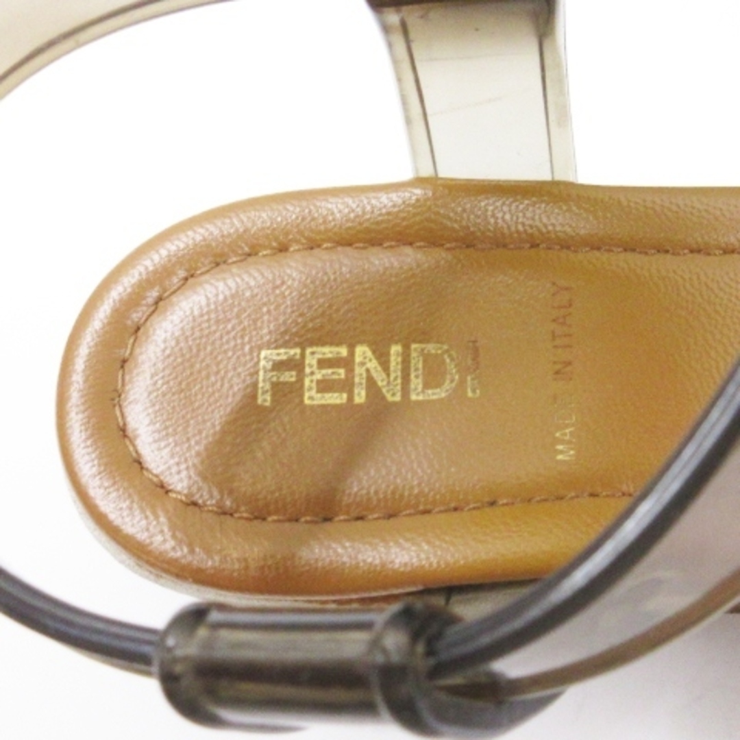 FENDI - フェンディ ストラップ サンダル クリア 厚底 ブラウン系 35