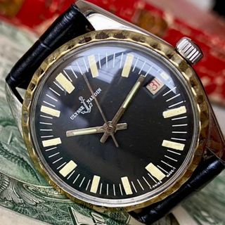 ユリスナルダン(ULYSSE NARDIN)の【レトロな雰囲気】ユリスナルダン メンズ腕時計 ブラック 手巻き ヴィンテージ(腕時計(アナログ))