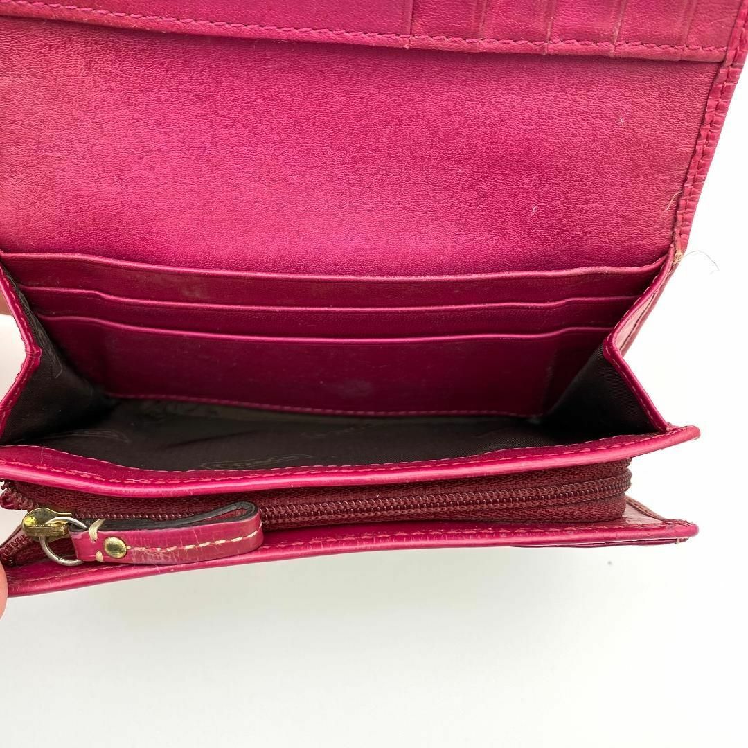 COACH(コーチ)のcoach　コーチ　二つ折り財布　シグネチャー柄　ピンク　 50862SVC9L レディースのファッション小物(財布)の商品写真