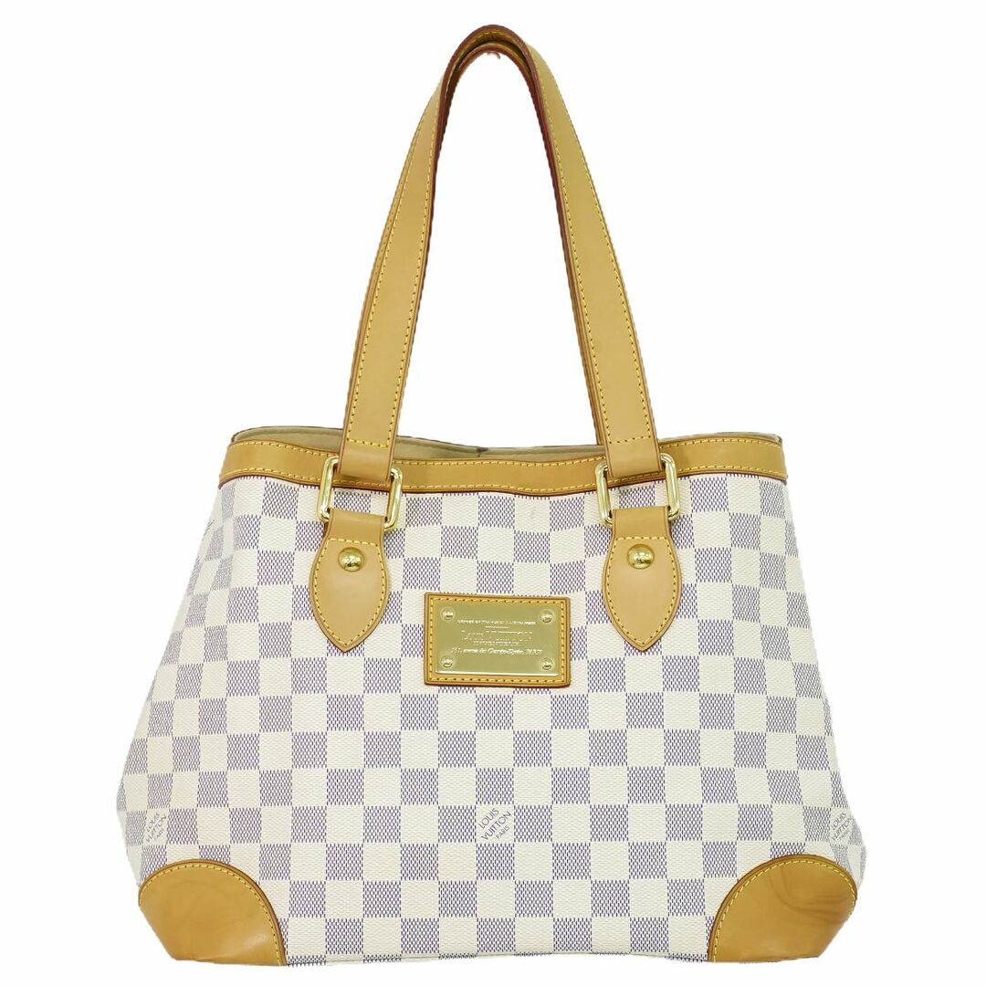 バッグ本物 ルイヴィトン LOUIS VUITTON LV ハムステッド PM ダミエ アズール トートバッグ ハンドバッグ ホワイト N51207 Hampstead ビトン バッグ