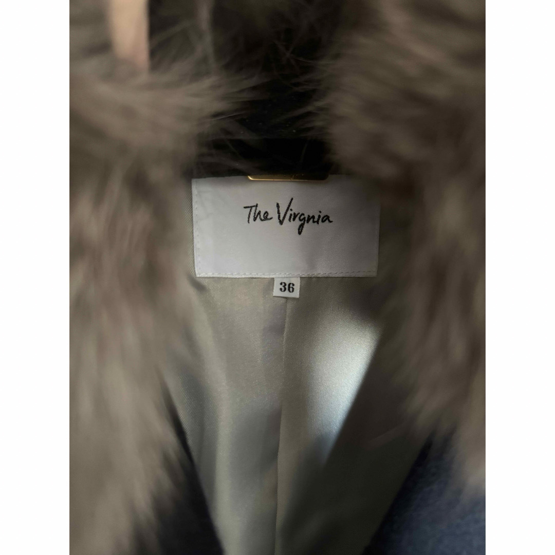 The Virgnia(ザヴァージニア)の[新品未使用] The Virgnia フォックスファー付Ｐコート タグ付き36 レディースのジャケット/アウター(ピーコート)の商品写真
