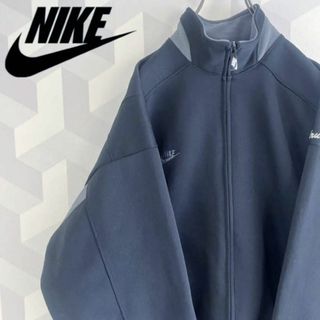 ナイキ(NIKE)の【ナイキ】メンズMショート丈幅広刺繍ロゴトラックジャケット ジャージ黒nike.(ジャージ)