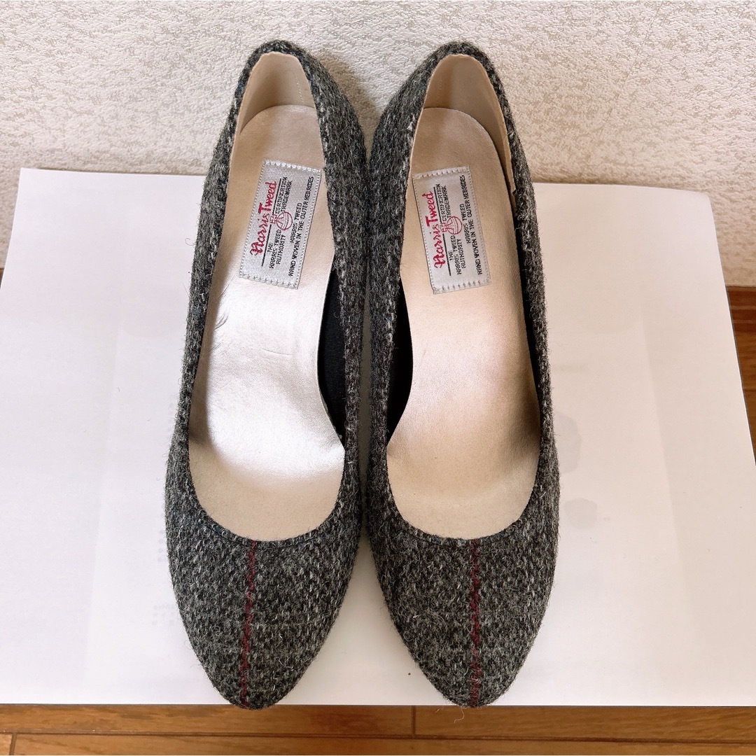 Harris Tweed(ハリスツイード)のハリスツイード　パンプス　ヒール　靴　レディース　サイズM レディースの靴/シューズ(ハイヒール/パンプス)の商品写真