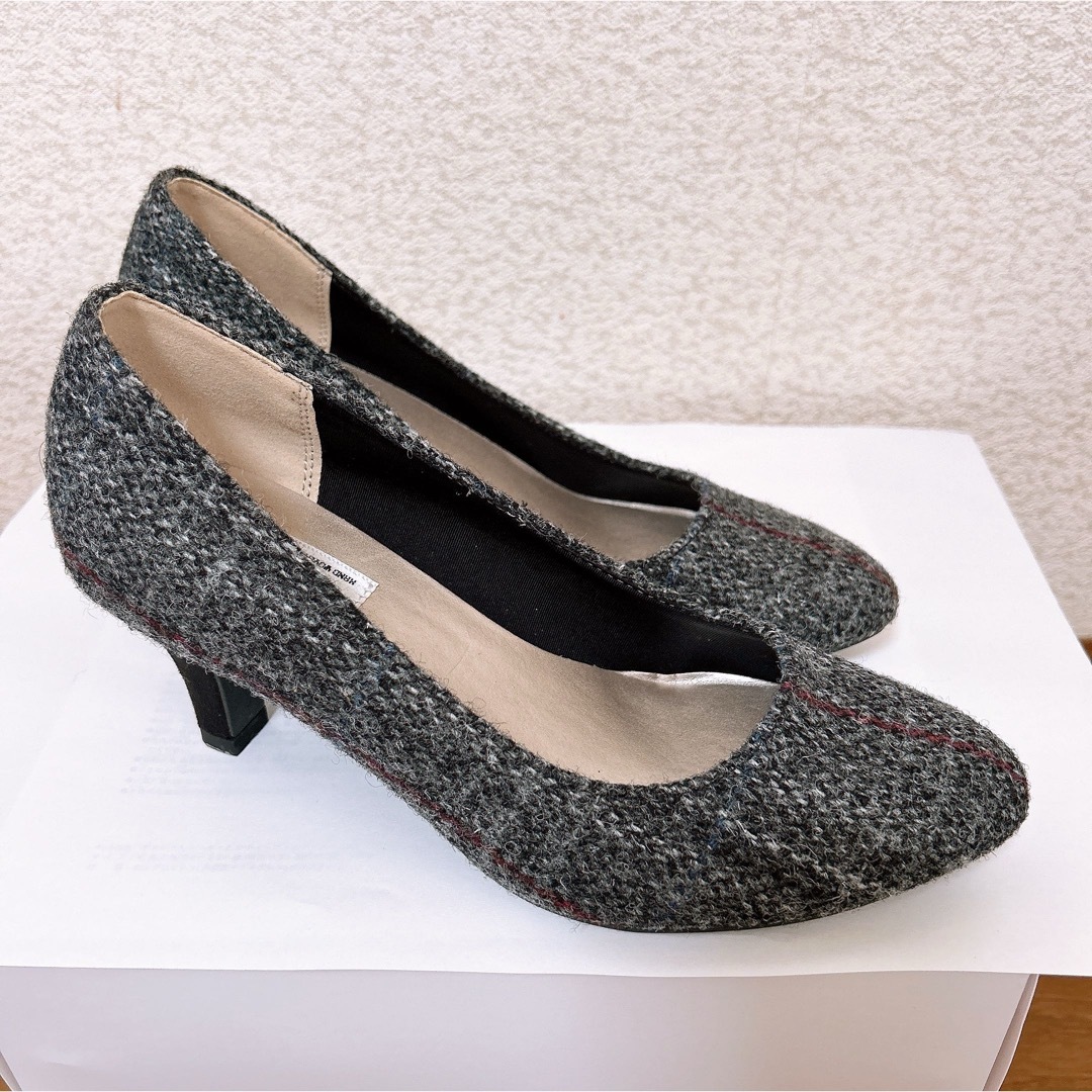 Harris Tweed(ハリスツイード)のハリスツイード　パンプス　ヒール　靴　レディース　サイズM レディースの靴/シューズ(ハイヒール/パンプス)の商品写真