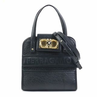 サルヴァトーレフェラガモ(Salvatore Ferragamo)のサルヴァトーレフェラガモ Salvatore Ferragamo ハンドバッグ 斜め掛けショルダーバッグ ガンチーニ レザー ブラック ゴールド レディース 送料無料【中古】 e57584k(ハンドバッグ)