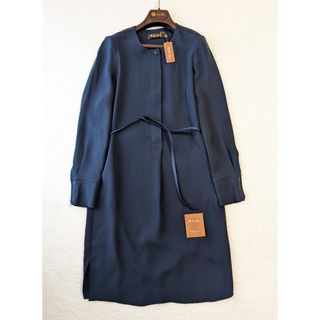 ロロピアーナ(LORO PIANA)のロロピアーナ レザーベルト付き シルク ワンピース 38(ロングワンピース/マキシワンピース)