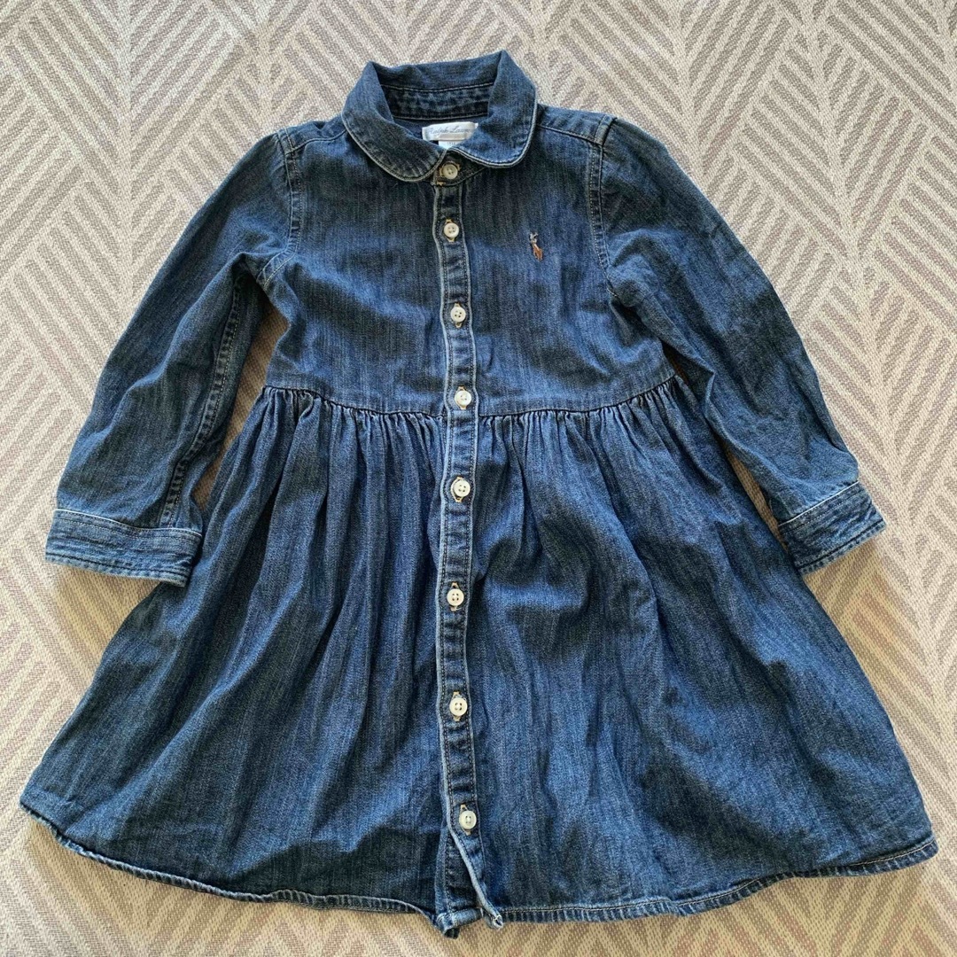 Ralph Lauren(ラルフローレン)の美品　ラルフローレン　デニムワンピース　18M キッズ/ベビー/マタニティのベビー服(~85cm)(ワンピース)の商品写真