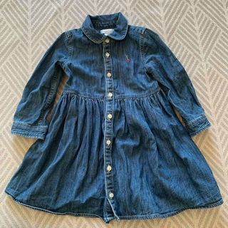 ラルフローレン(Ralph Lauren)の美品　ラルフローレン　デニムワンピース　18M(ワンピース)