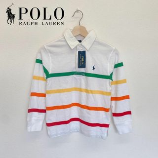 ポロラルフローレン(POLO RALPH LAUREN)の2599新品タグ付 ポロラルフローレン 定1.5万 刺繍ロゴ カットソー140㎝(Tシャツ/カットソー)