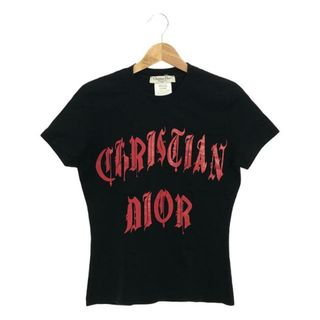 Christian Dior / クリスチャンディオール | 2002 プレオウンド ロゴ Tシャツ | 40 | ブラック/レッド | レディース(Tシャツ(半袖/袖なし))