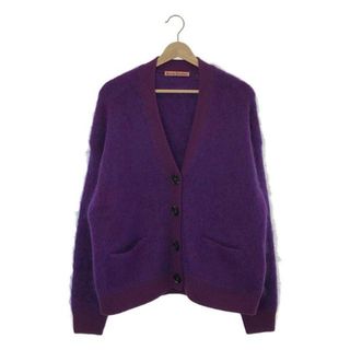 【美品】  Acne Studios / アクネストゥディオズ | Wool Mohair Cardigan / ソフトグリーンメランジ ウールモヘアカーディガン | XS | パープル | レディース(カーディガン)