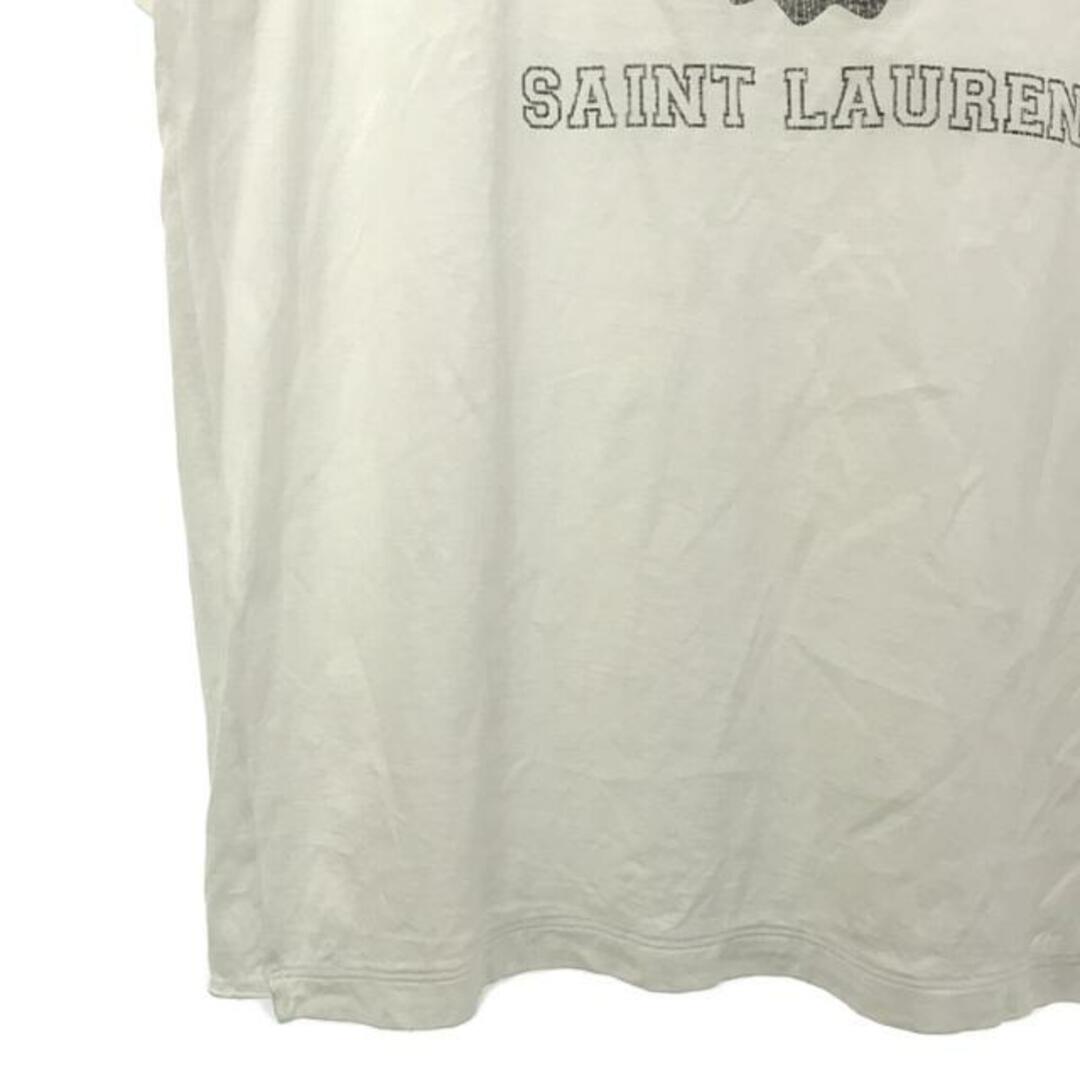 Saint Laurent(サンローラン)のSAINT LAURENT / サンローラン | カレッジ クルーネックTシャツ | XS | ホワイト | メンズ メンズのトップス(Tシャツ/カットソー(七分/長袖))の商品写真