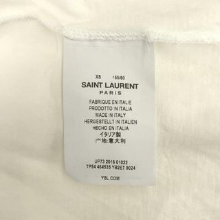 SAINT LAURENT / サンローラン | カレッジ クルーネックTシャツ | XS | ホワイト | メンズ