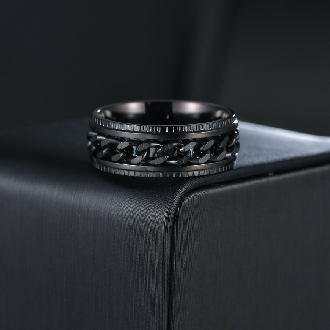 《数量限定！》メンズ ジュエリー 指輪 ステンレス 回転 メンズリング 記念日 メンズのアクセサリー(リング(指輪))の商品写真