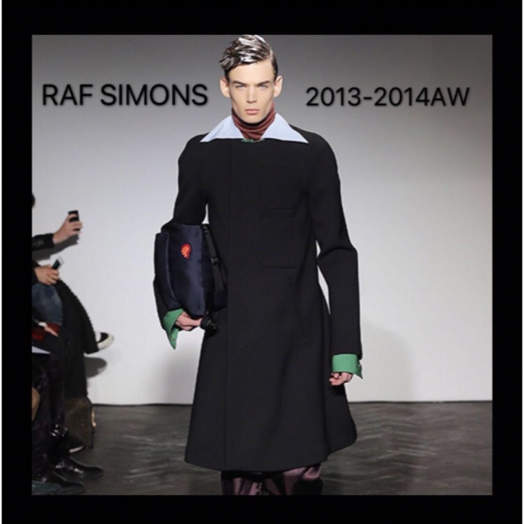 RAF SIMONS(ラフシモンズ)の【美品希少】RAF SIMONS ノーカラー　ダブルポケット　チェスターコート メンズのジャケット/アウター(チェスターコート)の商品写真