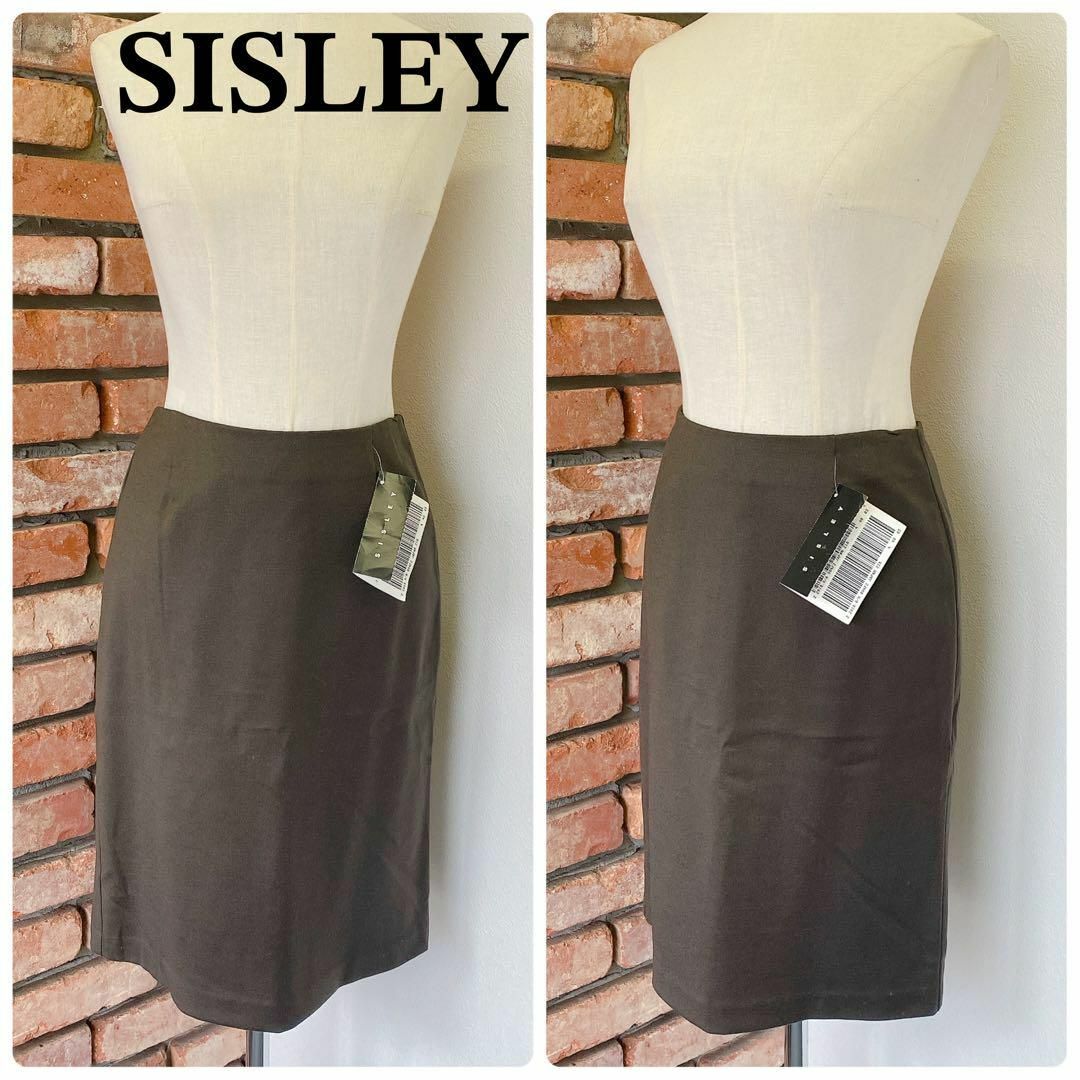 Sisley(シスレー)の2500未使用定価8900円 SISLEY シスレー スカート モスグリーン レディースのスカート(ひざ丈スカート)の商品写真