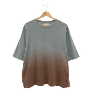 ドリスヴァンノッテン(DRIES VAN NOTEN)のDRIES VAN NOTEN / ドリスヴァンノッテン | ツートン タイダイ クルーネック オーバーTシャツ | XS | ブルー/ブラウン | レディース(Tシャツ(半袖/袖なし))