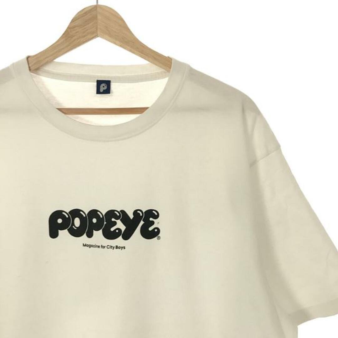 Tシャツ/カットソー(半袖/袖なし)POPEYE / ポパイ | Logo T-Shirt 受注生産限定 ロゴプリント Tシャツ | L | ホワイト | メンズ
