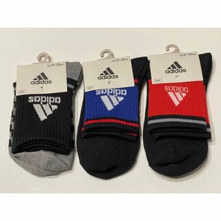 アディダス(adidas)の新品　adidas 靴下　21-23 ソックス　3足セット　アディダス(靴下/タイツ)