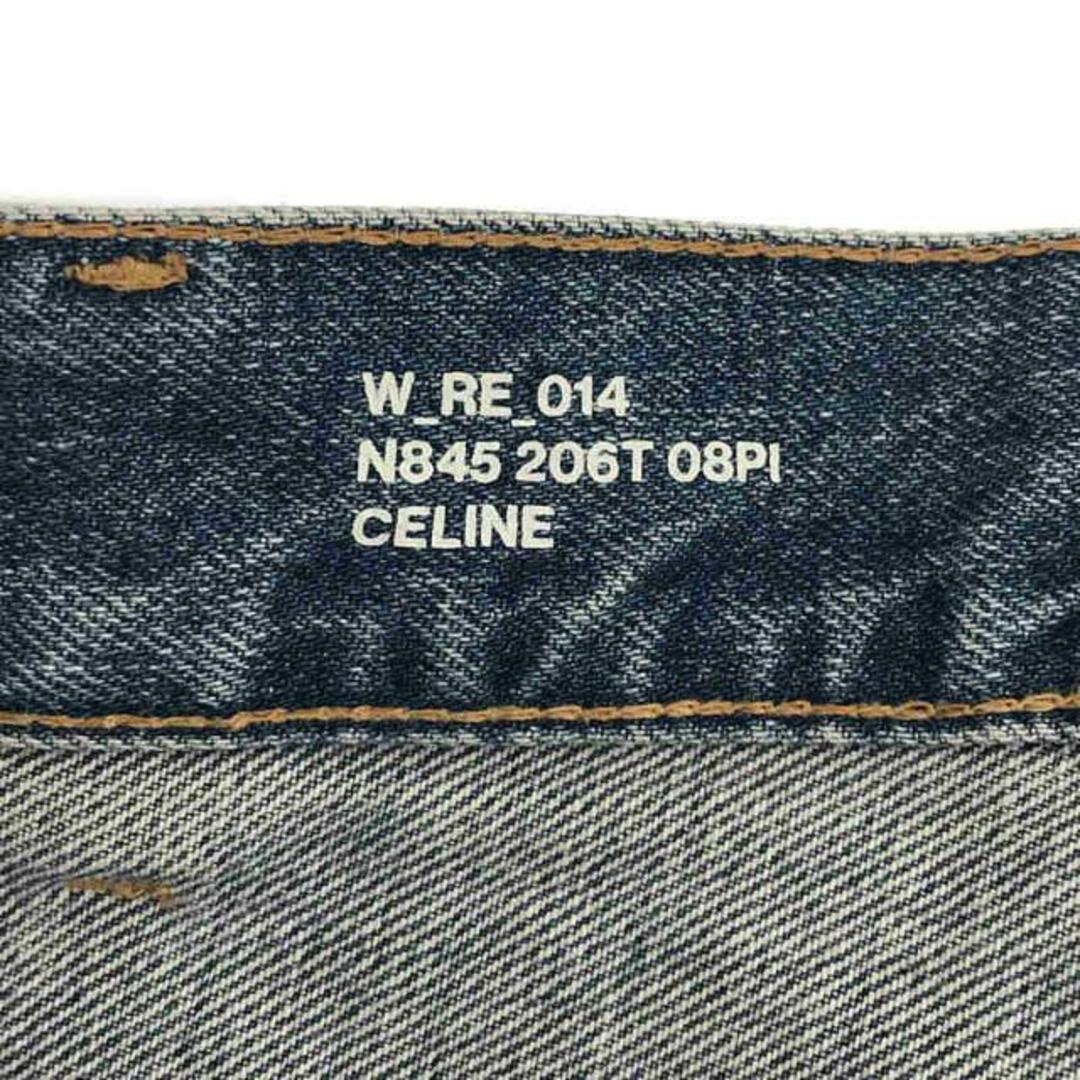 celine(セリーヌ)のCELINE / セリーヌ | レザーパッチ カットオフ デニムパンツ | 26 | インディゴ | レディース レディースのパンツ(その他)の商品写真