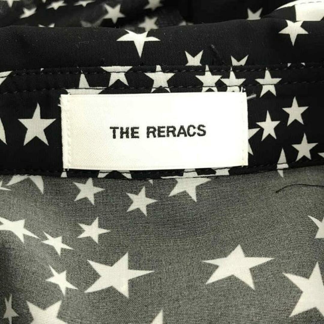 THE RERACS(ザリラクス)のTHE RERACS / ザリラクス | 2021AW | REGULAR COLLAR A-LINE SHIRT 星柄 レギュラーカラー Aライン ロングシャツ | 36 | ブラック | レディース レディースのトップス(シャツ/ブラウス(長袖/七分))の商品写真