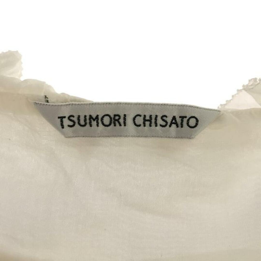 tsumori chisato / ツモリチサト | シフォン フリルブラウス | 2 | ホワイト | レディース レディースのトップス(シャツ/ブラウス(半袖/袖なし))の商品写真