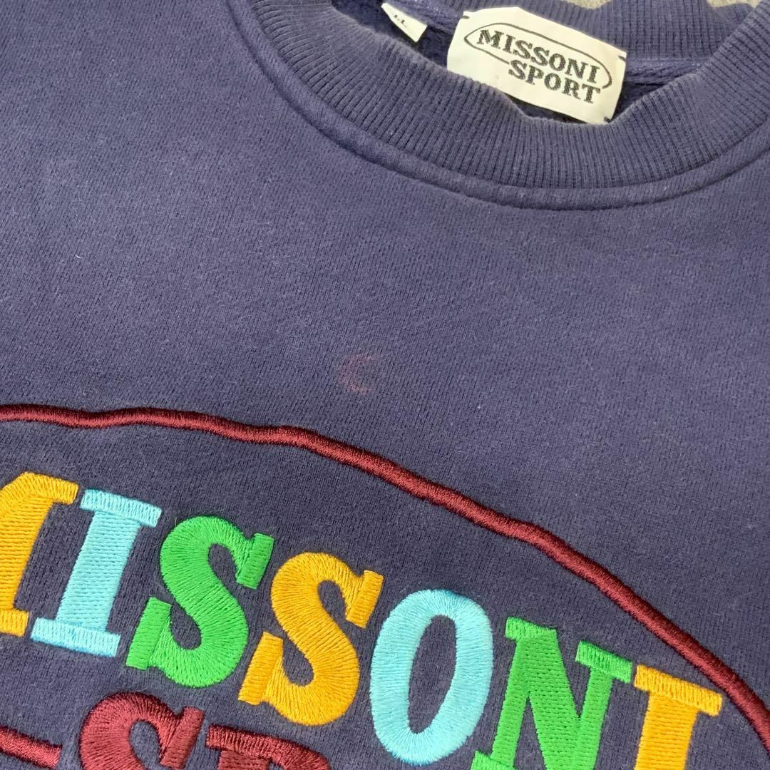 MISSONI(ミッソーニ)の希少 90’s MISSONI SPORT ミッソーニ 肉厚刺繍 スウェット メンズのトップス(スウェット)の商品写真