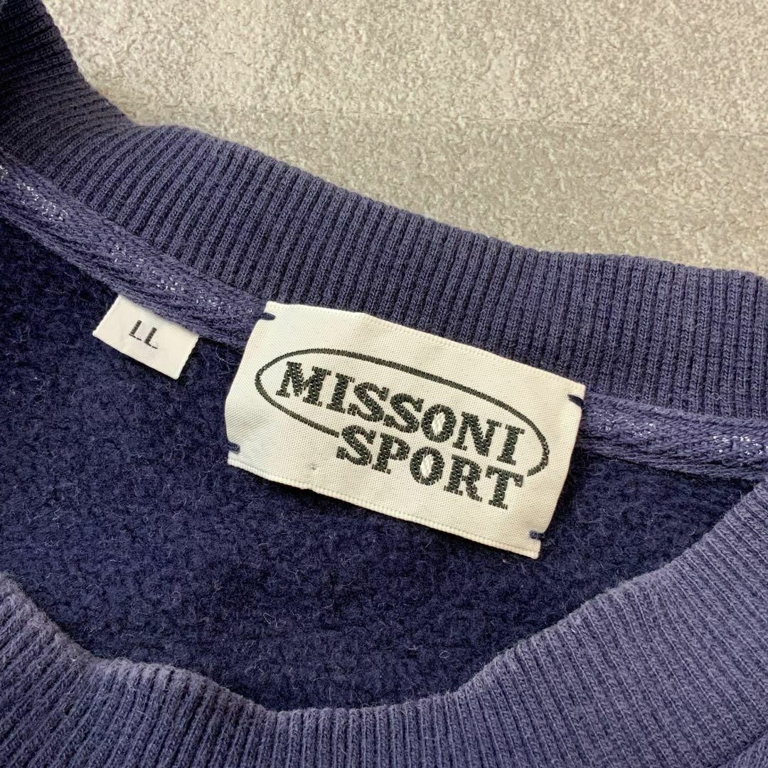 MISSONI(ミッソーニ)の希少 90’s MISSONI SPORT ミッソーニ 肉厚刺繍 スウェット メンズのトップス(スウェット)の商品写真