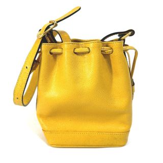 セリーヌ(celine)のセリーヌ CELINE バケツ型 巾着式 カバン ショルダーバッグ レザー イエロー(ショルダーバッグ)