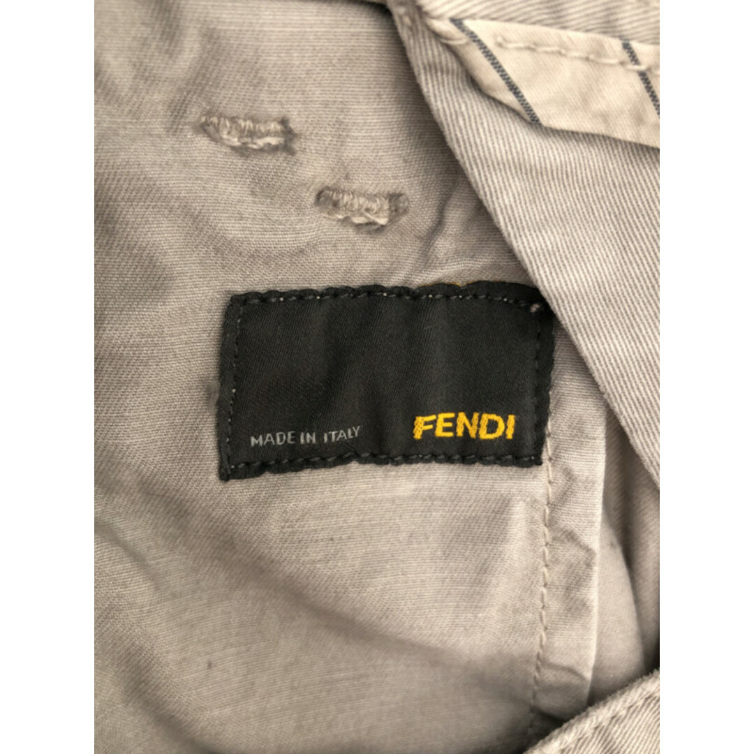 FENDI(フェンディ)のFENDI フェンディ コットンストレッチ カーゴスラックスパンツ グレー 48 FB0282 メンズのパンツ(ワークパンツ/カーゴパンツ)の商品写真