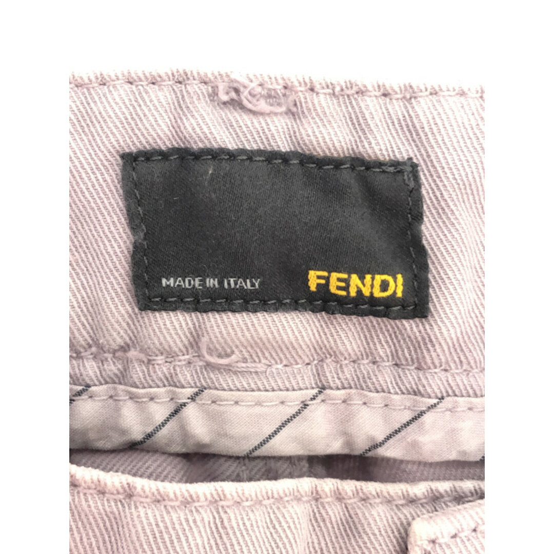 FENDI(フェンディ)のFENDI フェンディ コットンリネンスラックスパンツ グレー 32 FLP099 メンズのパンツ(スラックス)の商品写真