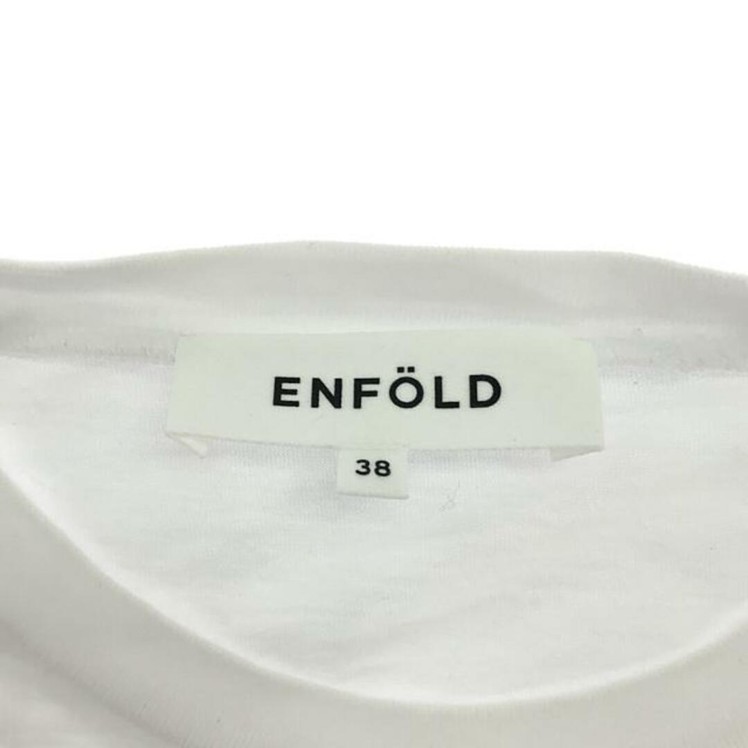 ENFOLD(エンフォルド)のENFOLD / エンフォルド | アシンメトリー ソフト天竺 シャツコンビTシャツ | 38 | ホワイト | レディース レディースのトップス(Tシャツ(半袖/袖なし))の商品写真