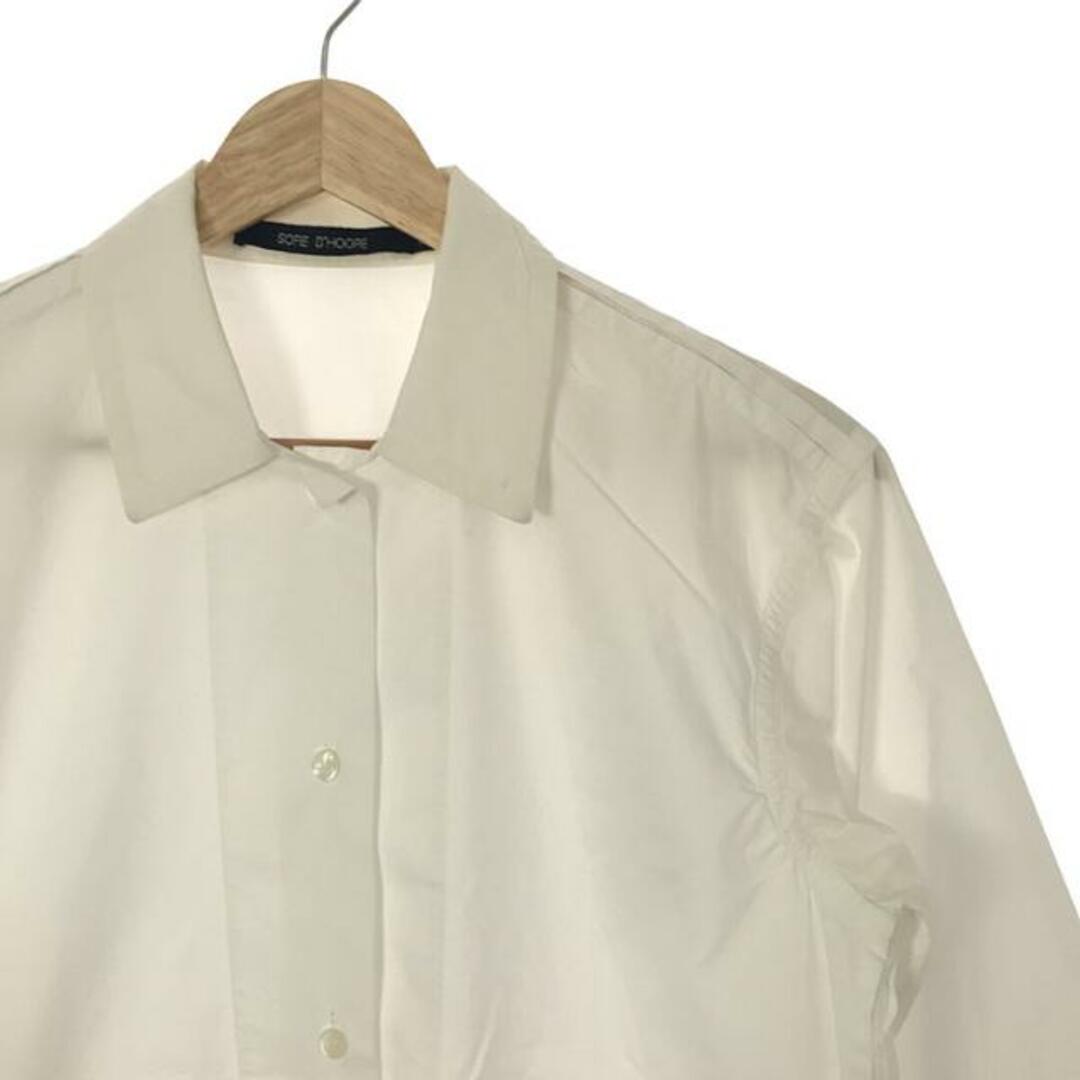 SOFIE D'HOORE(ソフィードール)のSOFIE D'HOORE / ソフィードール | コットン レギュラーカラー シャツ | 34 | ホワイト | レディース レディースのトップス(シャツ/ブラウス(半袖/袖なし))の商品写真