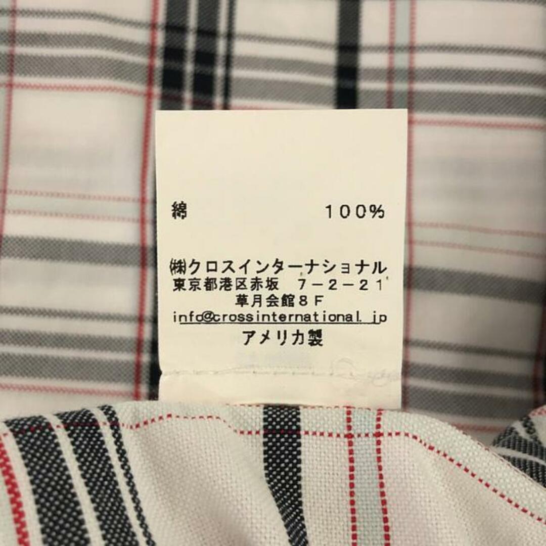 THOM BROWNE(トムブラウン)のTHOM BROWNE / トムブラウン | チェック ボタンダウン 半袖シャツ | 1 | ホワイト | メンズ メンズのトップス(Tシャツ/カットソー(半袖/袖なし))の商品写真