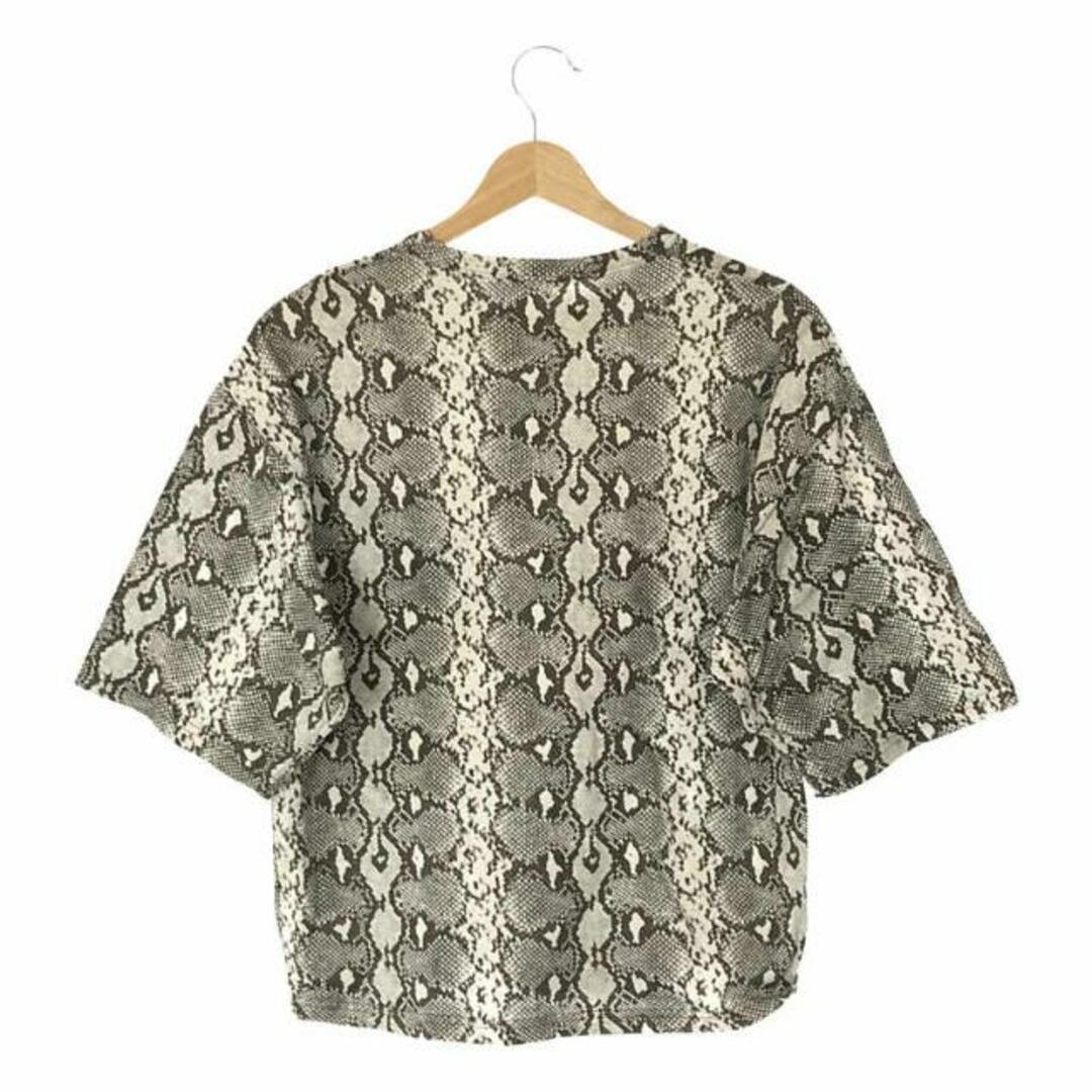 HYKE(ハイク)のHYKE / ハイク | PYTHON PRINT T-SHIRT Tシャツ | ブラウン/ホワイト | レディース レディースのトップス(Tシャツ(半袖/袖なし))の商品写真