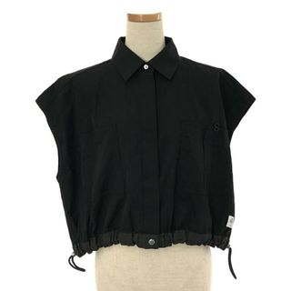 サカイ(sacai)の【美品】  sacai / サカイ | 2023SS | Thomas Mason s Cotton Poplin Shirt / ドローストリング ポプリン シャツ | 2 | ブラック | レディース(その他)