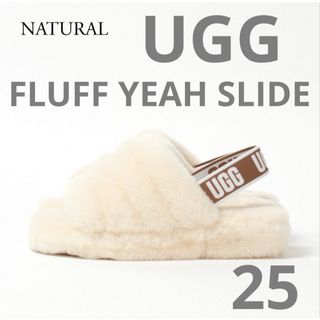 アグ(UGG)のUGG アグ スリッパ フラッフ イヤー スライド　サンダル　ナチュラル(サンダル)