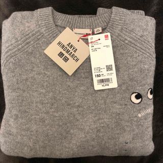 ユニクロ(UNIQLO)のユニクロ × アニヤ / プレミアムラムクルーネックセーター　150 (ニット)