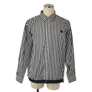 サカイ(sacai)のsacai / サカイ | Thomas Mason / S Cotton Poplin L/S / トーマスメイソン コットンポプリン シャツ | 2 | ホワイト/ネイビー | メンズ(Tシャツ/カットソー(七分/長袖))