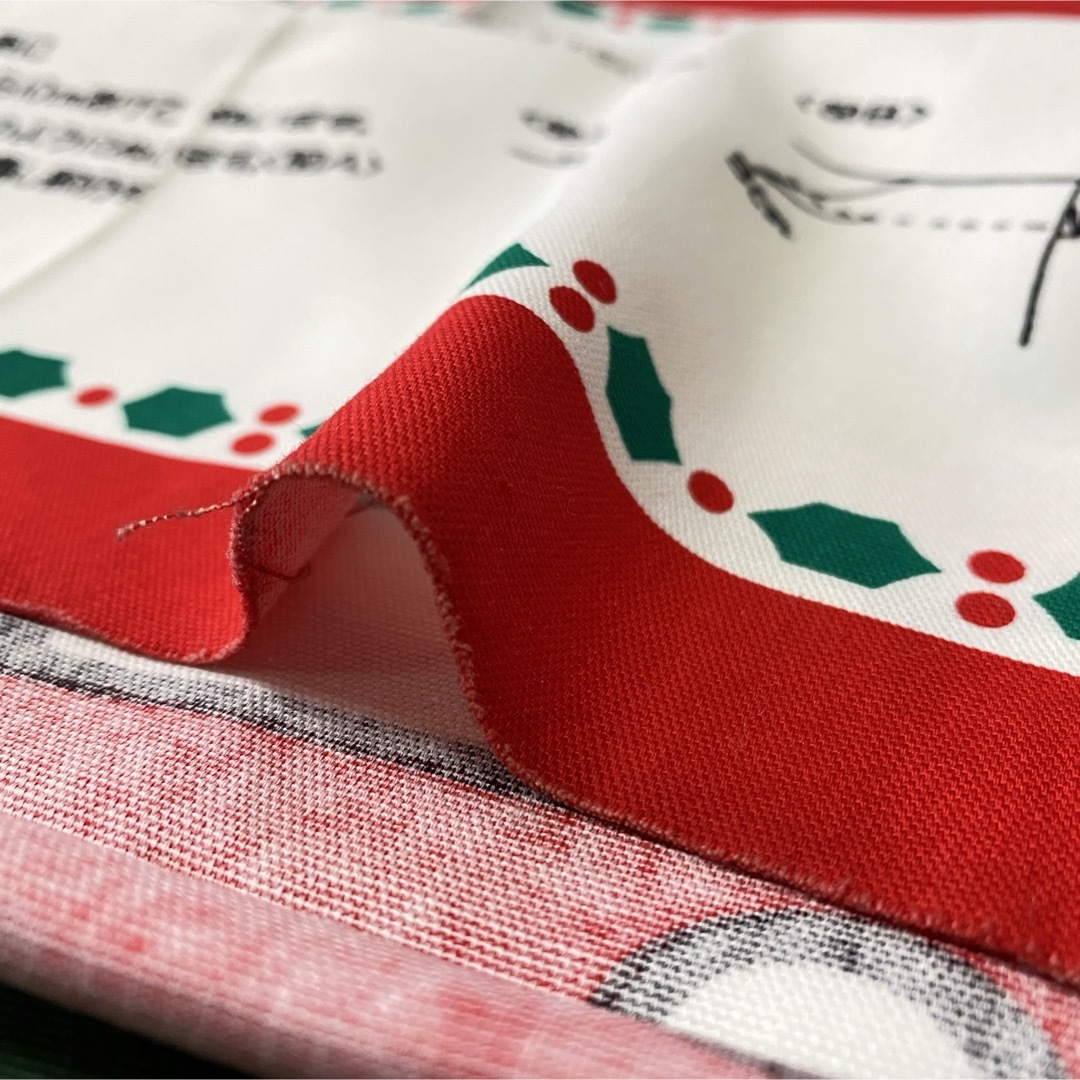 【1989年製】サンリオ◆ハローキティ　クリスマス 型紙生地 3枚　生地 ハンドメイドの素材/材料(型紙/パターン)の商品写真