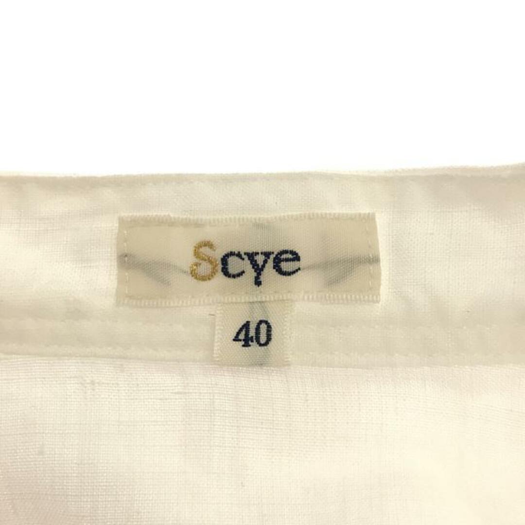Scye(サイ)の【美品】  SCYE / サイ | リネン ピンタックブラウス シャツ | 40 | ホワイト | レディース レディースのトップス(シャツ/ブラウス(半袖/袖なし))の商品写真