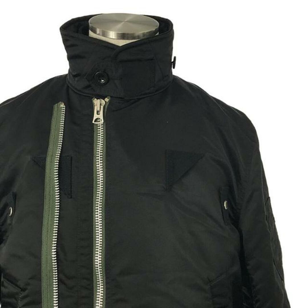 Sacai Nylon TWILL Mix Coatドッキングナイロンコート黒フード出し入れ可能