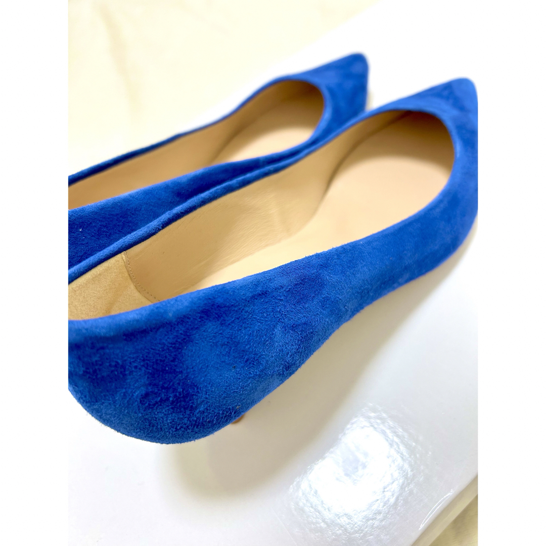 UNISA(ユニサ)の美品 UNISA ユニサ スエード パンプス ベロア 青 レディースの靴/シューズ(ハイヒール/パンプス)の商品写真