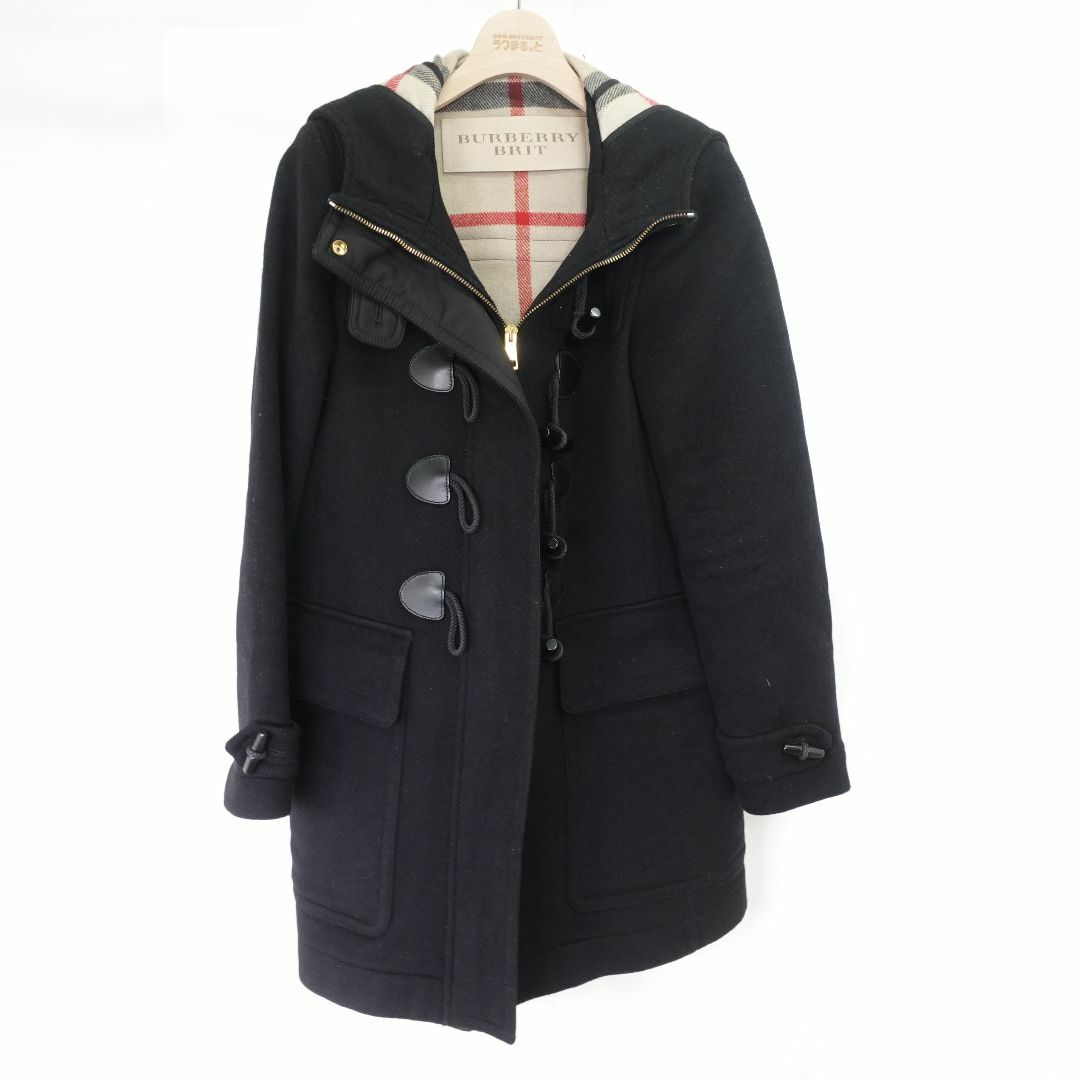 BURBERRY(バーバリー)のバーバリー　BURBERRY ダッフルコート　黒　S レディースのジャケット/アウター(ダッフルコート)の商品写真