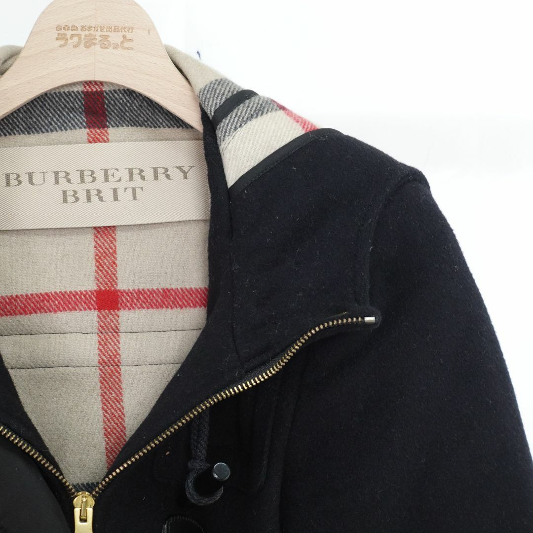 BURBERRY(バーバリー)のバーバリー　BURBERRY ダッフルコート　黒　S レディースのジャケット/アウター(ダッフルコート)の商品写真