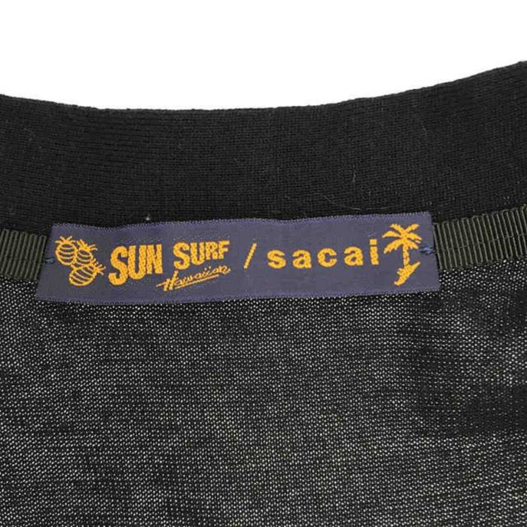 sacai(サカイ)の【美品】  sacai / サカイ | × SUN SURF / サンサーフ ドッキング ニットカーディガン | 1 | ブラック/ブルー | レディース レディースのトップス(カーディガン)の商品写真