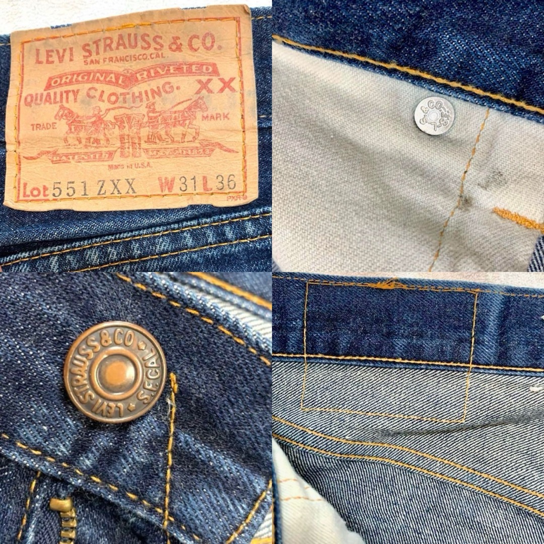 Levi's - 【LEVI'S 米国製•555 】551ZXX W31L36 ヒゲの通販 by
