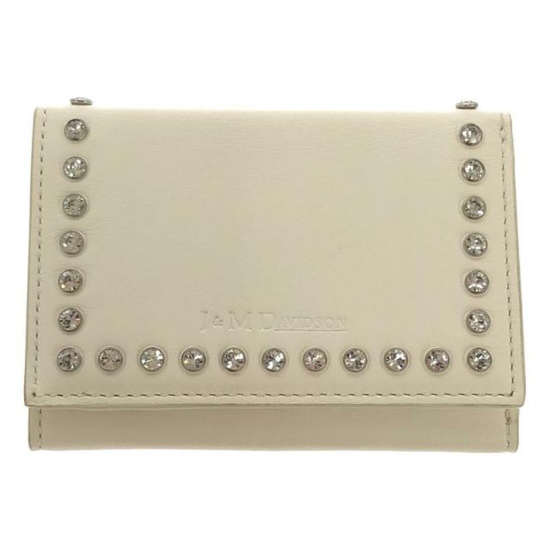 【新品】  JW Anderson / ジェイダブルアンダーソン | FOLD WALLET WITH CRYSTAL 財布 | ホワイト/シルバー | レディースレディース