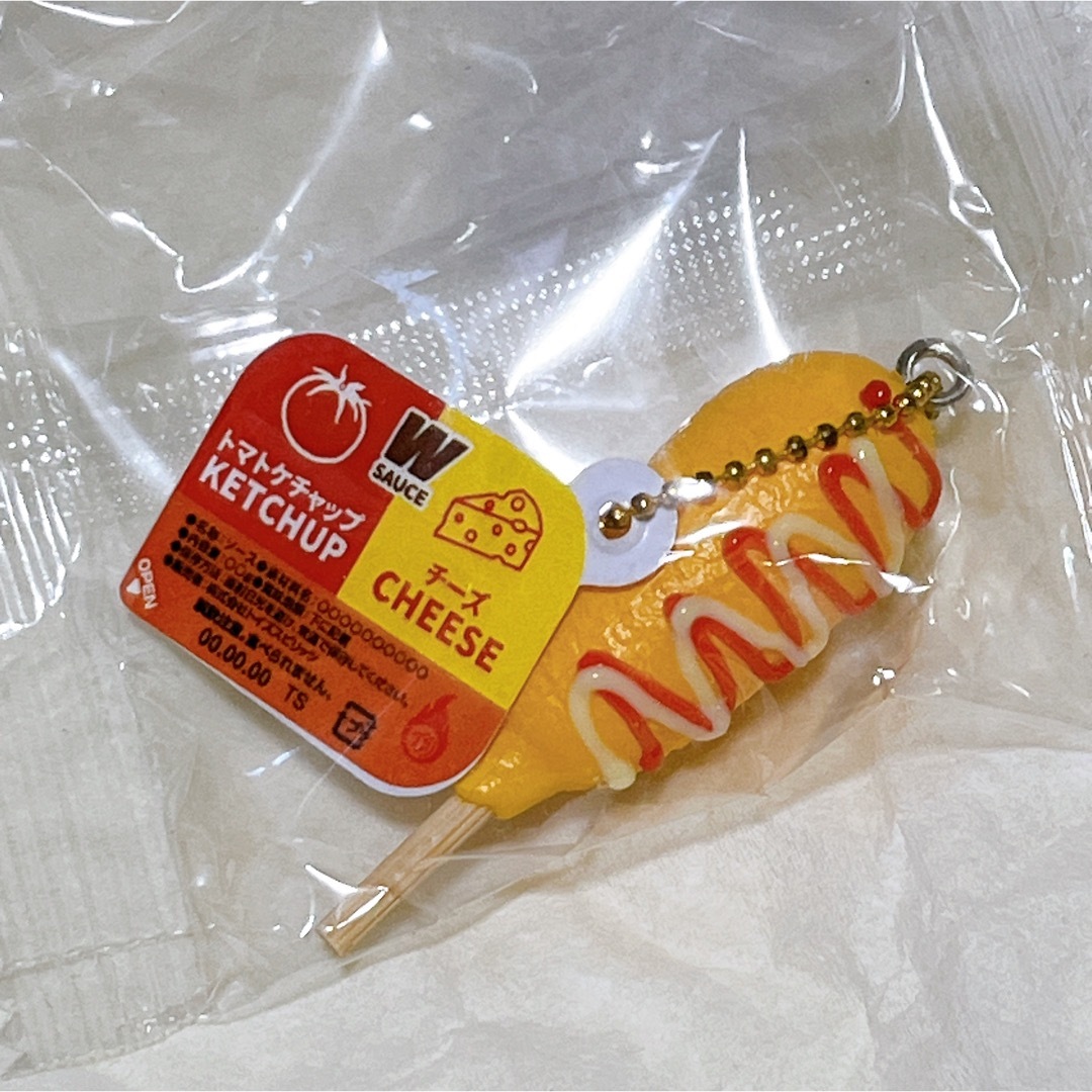 ソース付きアメリカンドッグマスコット ハンドメイドのおもちゃ(ミニチュア)の商品写真