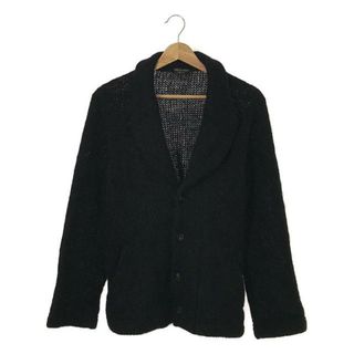 コムデギャルソンオムプリュス(COMME des GARCONS HOMME PLUS)の【美品】  COMME des GARCONS HOMME PLUS / コムデギャルソンオムプリュス | 2001AW | モヘヤ ウール ショールカラー ニットカーディガン | ブラック | メンズ(カーディガン)